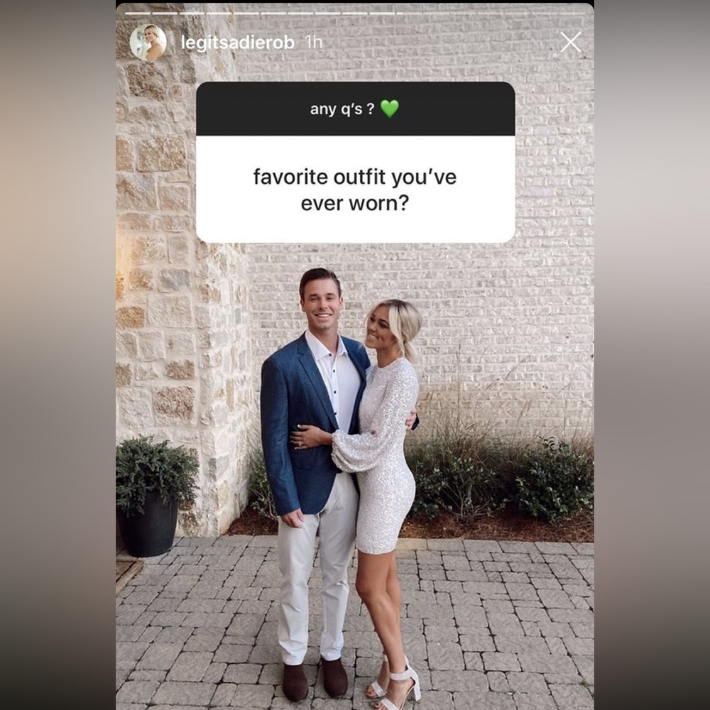 Pink lily white sequins dress